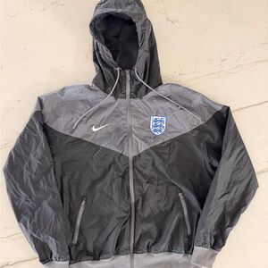 Nike Dri-Fit England National Team Strike Hooded Soccer Jacket Men M Gray